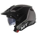 MT District SV Post helm mat zwart grijs MT District SV Post helm mat zwart grijs