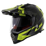 LS2 Endurohelm MX436 Pioneer Trigger zwart fluo geel LS2 Endurohelm MX436 Pioneer Trigger zwart fluo geel