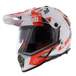 LS2 Endurohelm MX436 Pioneer Trigger wit rood LS2 Endurohelm MX436 Pioneer Trigger wit rood