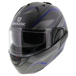 Shark EVO ES Yari mat antraciet blauw zilver Shark EVO ES Yari mat antraciet blauw zilver