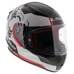 LS2 FF353 Rapid Ghost glans wit zwart rood LS2 FF353 Rapid Ghost glans wit zwart rood