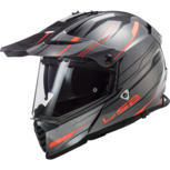 LS2 MX436 Pioneer EVO Knight titanium fluo oranje LS2 MX436 Pioneer EVO Knight titanium fluo oranje