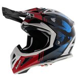Airoh Aviator Ace crosshelm Kybon glans blauw rood Airoh Aviator Ace crosshelm Kybon glans blauw rood