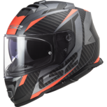 LS2 FF800 Storm motorhelm Racer mat titanium fluo oranje LS2 FF800 Storm motorhelm Racer mat titanium fluo oranje