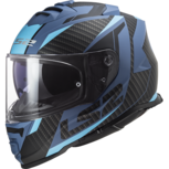 LS2 FF800 Storm motorhelm Racer mat titanium blauw LS2 FF800 Storm motorhelm Racer mat titanium blauw