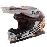 LS2 MX456 Compass crosshelm glans wit oranje LS2 MX456 Compass crosshelm glans wit oranje