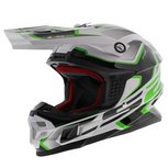 LS2 MX456 Compass crosshelm glans wit groen LS2 MX456 Compass crosshelm glans wit groen
