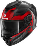 Shark Spartan GT Carbon Shestter zwart rood Shark Spartan GT Carbon Shestter zwart rood