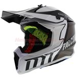 MT Falcon crosshelm Warrior wit grijs MT Falcon crosshelm Warrior wit grijs