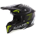 Airoh Aviator 3 AMS² Primal mat zwart carbon geel wit Airoh Aviator 3 AMS² Primal mat zwart carbon geel wit