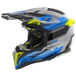Airoh Aviator 3 AMS² Wave glans zilver blauw geel Airoh Aviator 3 AMS² Wave glans zilver blauw geel