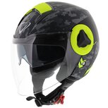 Vemar Breeze jethelm Camo mat zwart grijs fluor geel Vemar Breeze jethelm Camo mat zwart grijs fluor geel