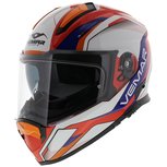 Vemar Motorhelm Zephir Lunar rood wit oranje blauw Vemar Motorhelm Zephir Lunar rood wit oranje blauw