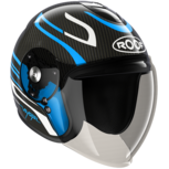 ROOF Jet Helm Voyager Arrow Carbon Blauw Wit ROOF Jet Helm Voyager Arrow Carbon Blauw Wit