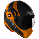 ROOF New Boxxer Systeem helm Fuzo Mat Zwart Oranje ROOF New Boxxer Systeem helm Fuzo Mat Zwart Oranje