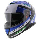 MT Thunder III SV helm Carry zwart wit blauw MT Thunder III SV helm Carry zwart wit blauw