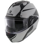 Shark EVO-GT systeemhelm motorhelm Encke mat zilver antraciet Shark EVO-GT systeemhelm motorhelm Encke mat zilver antraciet