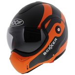ROOF New Boxxer Systeem helm Fuzo Mat Zwart Oranje ROOF New Boxxer Systeem helm Fuzo Mat Zwart Oranje
