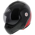 ROOF Boxxer Carbon Systeemhelm Carbon Rood ROOF Boxxer Carbon Systeemhelm Carbon Rood