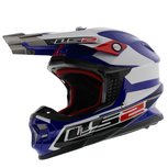 LS2 MX456 Tuareg crosshelm glans wit blauw LS2 MX456 Tuareg crosshelm glans wit blauw