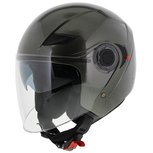 Vito Amaro jethelm glans gun metal met zonnevizier Vito Amaro jethelm glans gun metal met zonnevizier