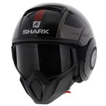 Shark Street Drak Tribute RM glans zwart titanium rood Shark Street Drak Tribute RM glans zwart titanium rood