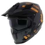 MT Streetfighter SV Skull helm mat grijs oranje MT Streetfighter SV Skull helm mat grijs oranje