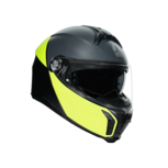 AGV Tourmodular motorhelm Balance mat zwart fluo geel grijs systeemhelm AGV Tourmodular motorhelm Balance mat zwart fluo geel grijs systeemhelm