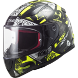 Kinderhelm LS2 FF353 Rapid mini Vignette glans zwart fluor geel Kinderhelm LS2 FF353 Rapid mini Vignette glans zwart fluor geel