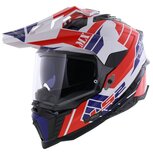 LS2 MX701 Explorer Atlantis glans wit rood blauw LS2 MX701 Explorer Atlantis glans wit rood blauw