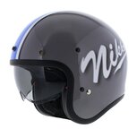 Nikko N500 Jet helm Classic grijs blauw Nikko N500 Jet helm Classic grijs blauw
