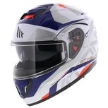 MT Atom Skill SV Systeemhelm glans wit blauw rood MT Atom Skill SV Systeemhelm glans wit blauw rood