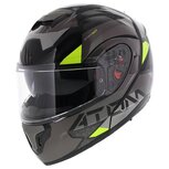 MT Atom W17 SV Systeemhelm glans zwart grijs fluor geel MT Atom W17 SV Systeemhelm glans zwart grijs fluor geel