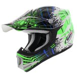 Shiro kinder crosshelm MX-306 Brigade fluor groen wit Shiro kinder crosshelm MX-306 Brigade fluor groen wit