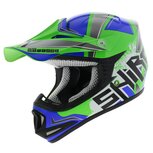 Shiro kinder crosshelm MX-306 Brigade Blauw Groen Shiro kinder crosshelm MX-306 Brigade Blauw Groen