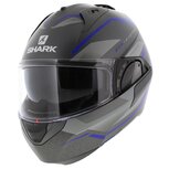 Shark EVO ES Yari mat antraciet blauw zilver Shark EVO ES Yari mat antraciet blauw zilver