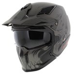 MT Streetfighter SV Darkness helm mat zwart grijs MT Streetfighter SV Darkness helm mat zwart grijs