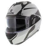 Shark EVO-GT systeemhelm motorhelm Encke mat zilver antraciet Shark EVO-GT systeemhelm motorhelm Encke mat zilver antraciet