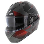 Shark EVO-GT systeemhelm motorhelm Tekline mat antraciet rood zwart Shark EVO-GT systeemhelm motorhelm Tekline mat antraciet rood zwart