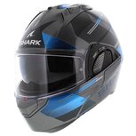 Shark EVO-GT systeemhelm motorhelm Tekline zilver blauw zwart Shark EVO-GT systeemhelm motorhelm Tekline zilver blauw zwart