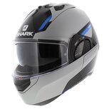 Shark EVO-GT systeemhelm motorhelm Sean zwart zilver blauw Shark EVO-GT systeemhelm motorhelm Sean zwart zilver blauw