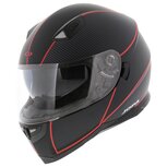 Jopa Sonic integraal helm mat zwart rood met zonnevizier Jopa Sonic integraal helm mat zwart rood met zonnevizier