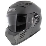 Simpson Darksome Systeemhelm mat grijs gun metal Simpson Darksome Systeemhelm mat grijs gun metal