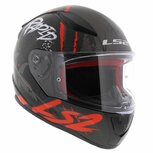 LS2 FF353 Rapid Helm Raven mat zwart rood LS2 FF353 Rapid Helm Raven mat zwart rood