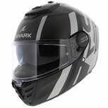 Shark Spartan RS carbon Shawn motorhelm mat zwart zilver Shark Spartan RS carbon Shawn motorhelm mat zwart zilver