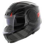 LS2 Systeemhelm FF902 Scope Hamr glans zwart titanium rood LS2 Systeemhelm FF902 Scope Hamr glans zwart titanium rood
