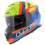 LS2 FF800 Storm motorhelm Salvador replica blauw fluor geel LS2 FF800 Storm motorhelm Salvador replica blauw fluor geel