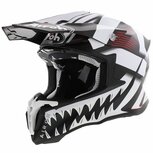 Airoh Crosshelm Twist 2.0 Mask mat wit zwart rood Airoh Crosshelm Twist 2.0 Mask mat wit zwart rood
