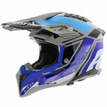Airoh Helm Aviator 3 AMS² League glans blauw antraciet grijs Airoh Helm Aviator 3 AMS² League glans blauw antraciet grijs