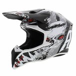 Airoh Wraap crosshelm Demon mat wit zwart rood Airoh Wraap crosshelm Demon mat wit zwart rood